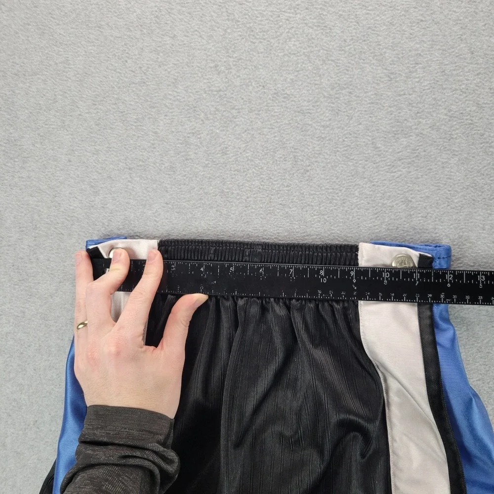 Nike‎ Kids Vintage Tear Away Track Pants Black Blue Snap Side Warmup L 14-16